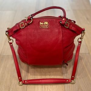 Vintage red coach purse